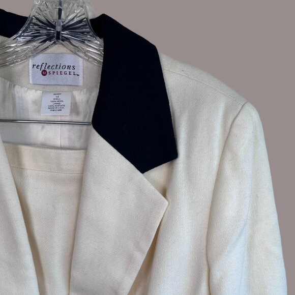 Vintage 90s Reflections by Spiegel Wool Two Button Front with Button Lined Sleev - Picture 2 of 12